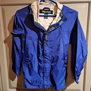 Marmot blue unisex kids jacket size 8